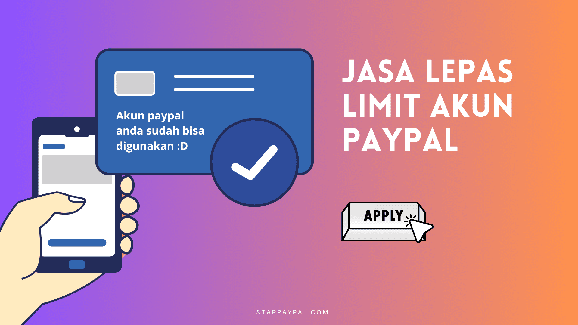 Jasa Lepas limit akun paypal