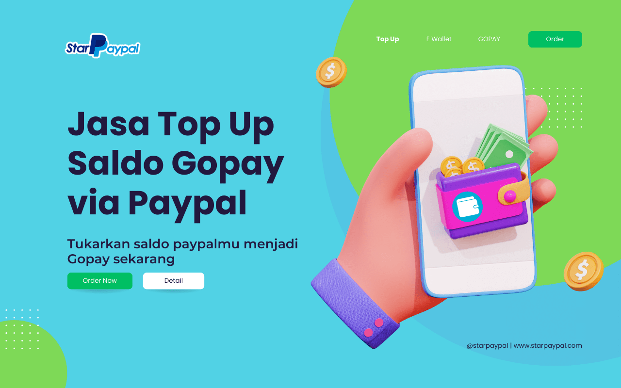 Top Up Gopay Via Paypal